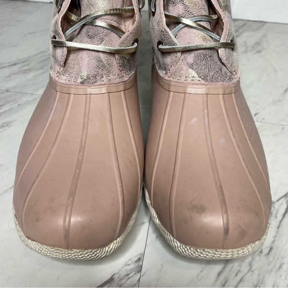 Sperry Saltwater Pink Camo Waterproof Duck Boot 12 - Picture 10 of 14